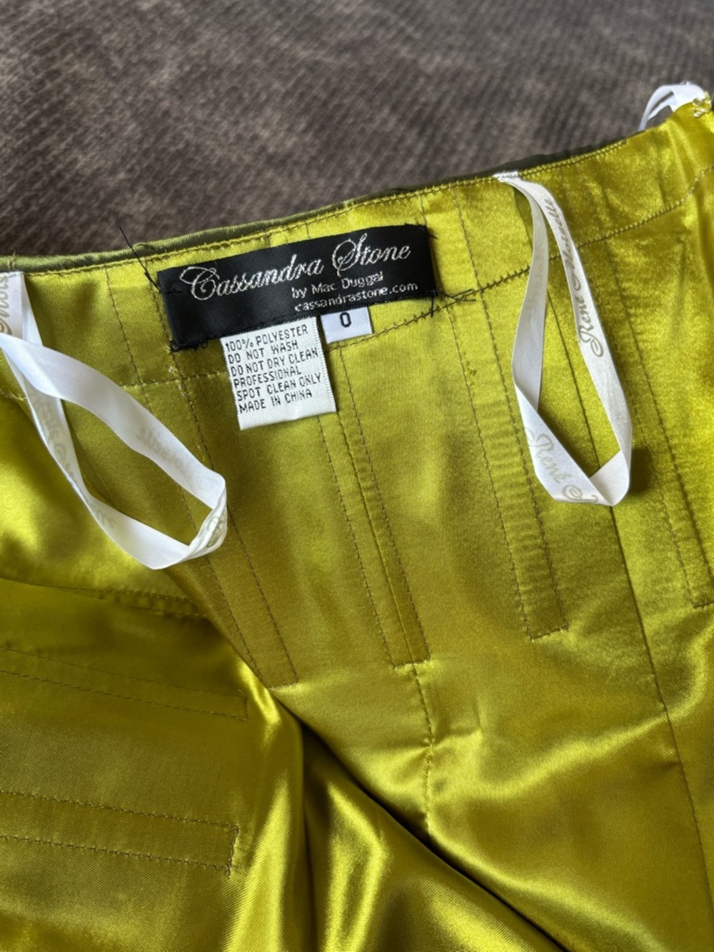 Mac Duggal Olive Strapless Evening Dress with Crystal Embellishment - Picture 5 of 6
